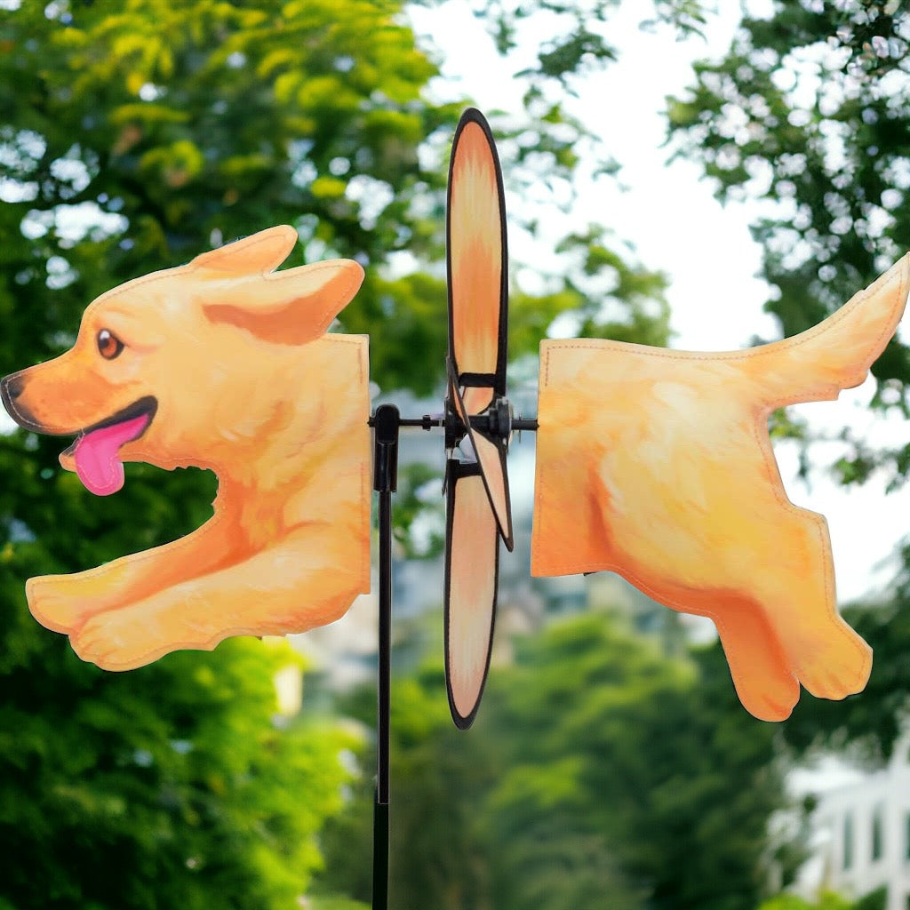The Pupperfish™Watch this golden retriever themed spinner spin in the windy breeze and bring whimsical charm to any outdoor space!