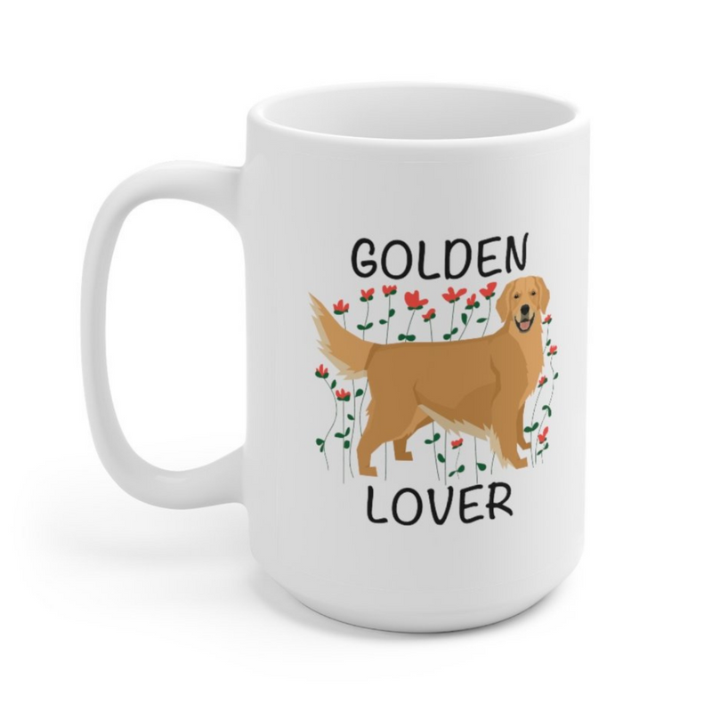 The Pupperfish large ceramic mug- golden lover golden retriever