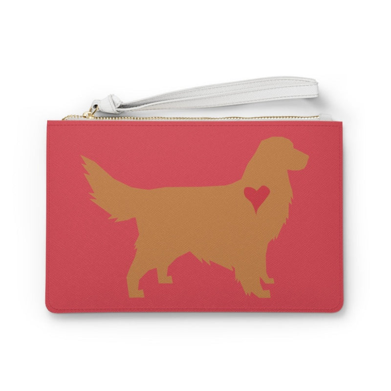The Pupperfish clutch bag- heart of gold golden retriever one size