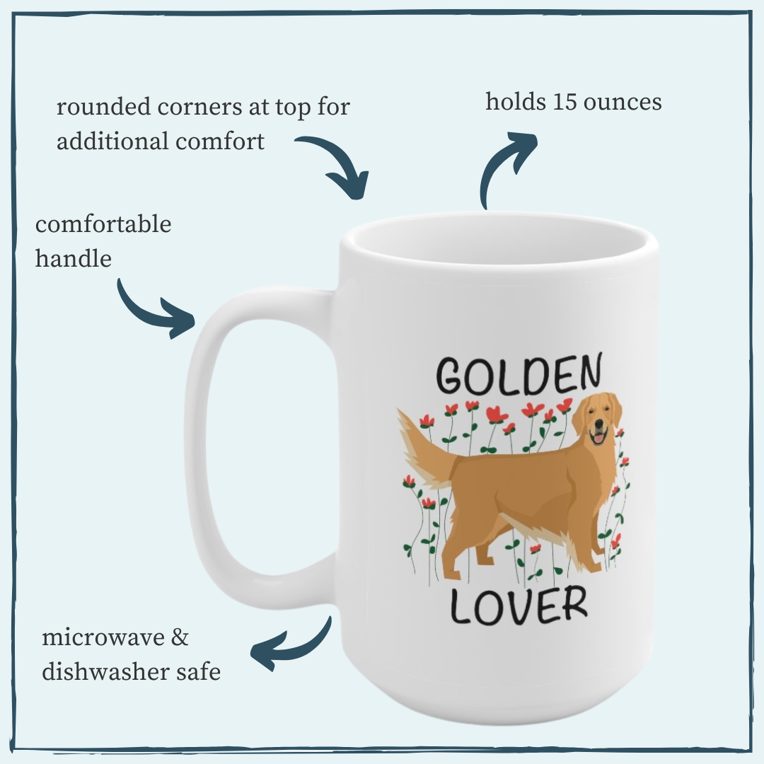 Golden Retriever Dishwasher Safe Microwavable Ceramic Coffee Mug