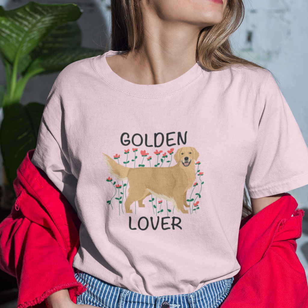 The Pupperfish™unisex soft cotton t-shirt- golden lover golden retriever